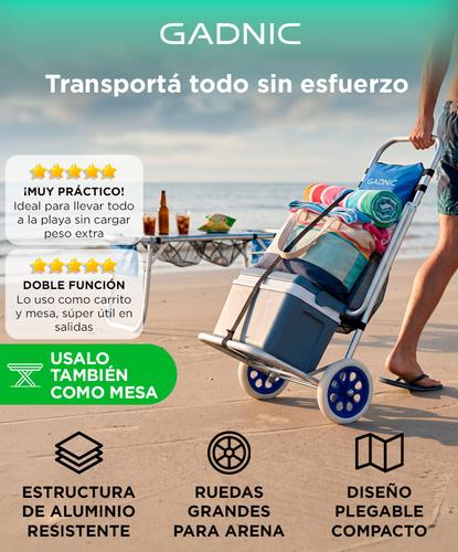 Carrito Playero Gadnic Plegable Con Mesa - 1