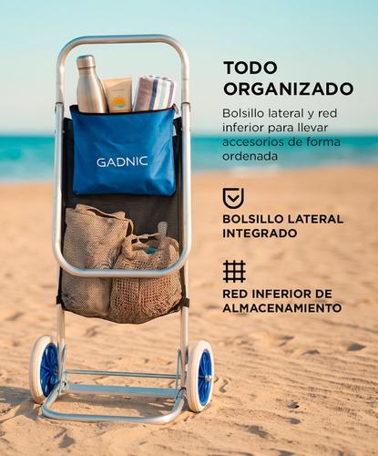 Carrito Playero Gadnic Plegable Con Mesa - 4