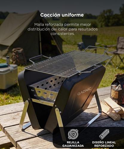 Parrilla Plegable Portátil Gadnic Acero Inoxidable Camping Compacta Tipo Valija - 4