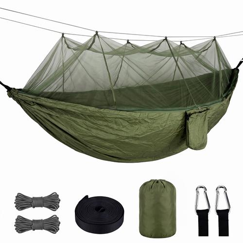 Hamaca Para Camping Con Mosquitero Integrado South Port By Gadnic Costuras Reforzadas Mosquetones de Seguridad  - 0