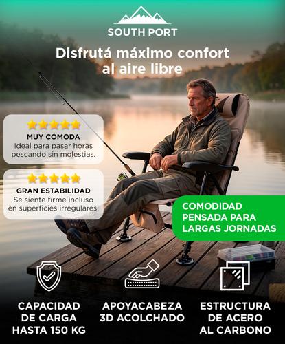 Silla Camping South Port by Gadnic Plegable Pesca - 1