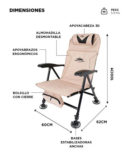 Silla Camping South Port by Gadnic Plegable Pesca - 5