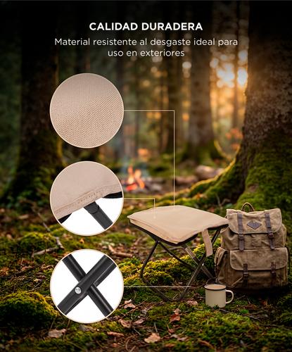 Banquito Plegable Para Camping South Port By Gadnic Soporta Hasta 150 kg Estuche - 3