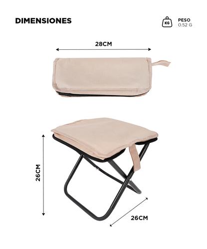Banquito Plegable Para Camping South Port By Gadnic Soporta Hasta 150 kg Estuche - 5