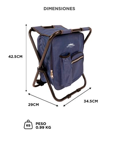 Banqueta Con Bolso Integrado South Port By Gadnic Plegable Para Camping Conservación Térmica  - 5