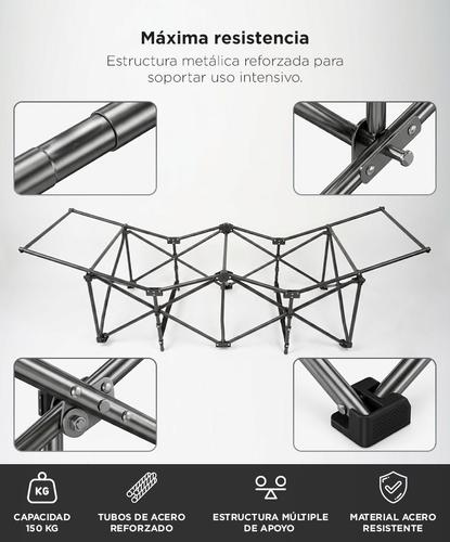 Catre Plegable SouthPort By Gadnic Acolchado Camping Portátil 150kg - 3