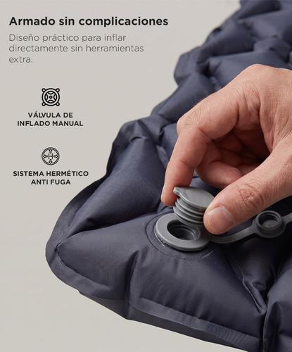 Colchon Inflable Camping Gadnic Con Almohada Integrada Nylon 40D TPU Peso 590 g Ultraliviano Compacto - 2