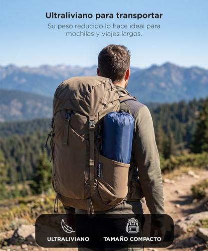 Colchon Inflable Camping Gadnic Con Almohada Integrada Nylon 40D TPU Peso 590 g Ultraliviano Compacto - 3
