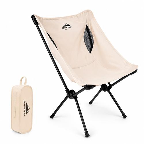 Silla Plegable Camping South Port By Gadnic Con Estuche Ultraliviana Estructura De Acero Soporta 60 - 80 Kg - 0