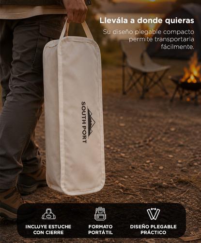 Silla Plegable Camping South Port By Gadnic Con Estuche Ultraliviana Estructura De Acero Soporta 60 - 80 Kg - 2