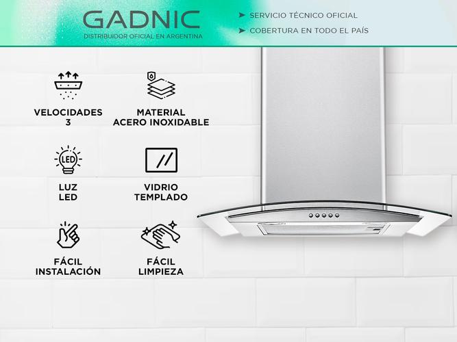 Extractor Campana Para Cocina Gadnic De Cristal  - 1
