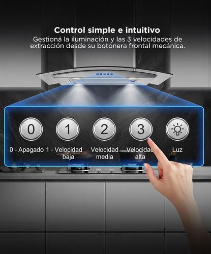 Extractor Campana Para Cocina Gadnic De Cristal  - 2