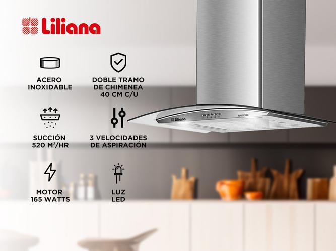 Campana de Cocina Liliana Pure Desing KC994 Acero Inoxidable - 1
