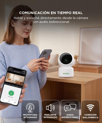 Cámara de Seguridad IP Skyworth WiFi 3MP Interior 360° Visión Nocturna - 4