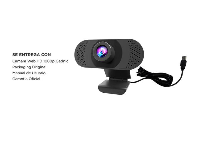Webcam Gadnic Full HD 1080p USB con Micrófono Streaming 30fps - 6