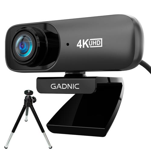 Webcam Gadnic 4K UHD USB con Micrófono Streaming 30fps + Tripode gratis - 0