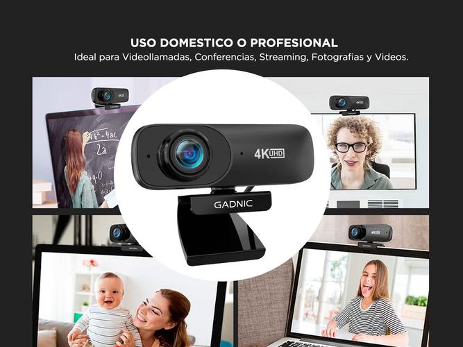 Webcam Gadnic 4K UHD USB con Micrófono Streaming 30fps + Tripode gratis - 2