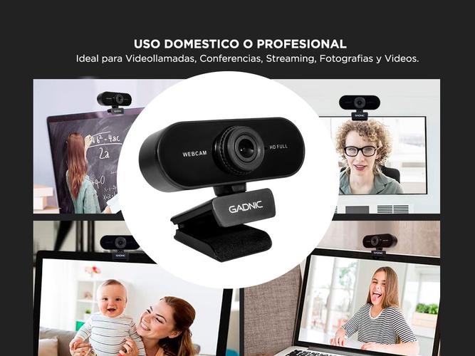 Webcam Gadnic Full HD 1080p USB con Micrófono + Tripode - 2