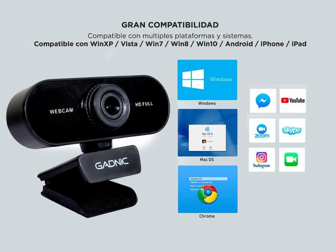 Webcam Gadnic Full HD 1080p USB con Micrófono + Tripode - 4