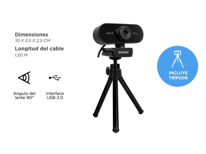 Webcam Gadnic Full HD 1080p USB con Micrófono + Tripode - 5