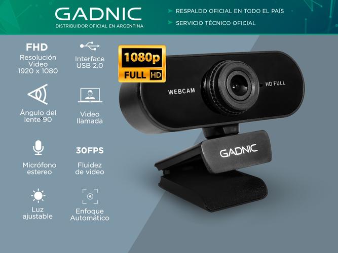 Webcam Gadnic Full HD 1080p USB con Micrófono Outlet - 1