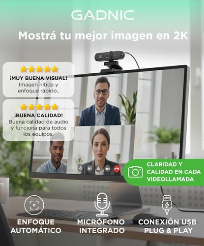 Cámara Web 2K Gadnic con Micrófono - 1