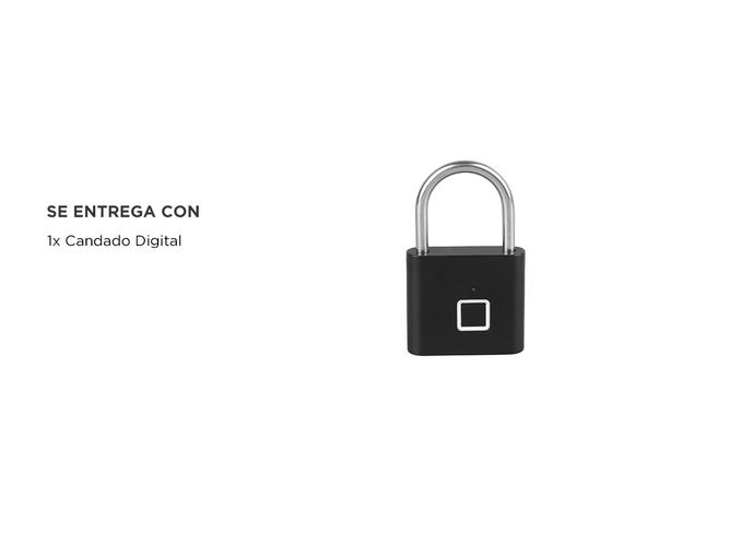 Candado Con Huella Digital Gadnic Biométrico - 5