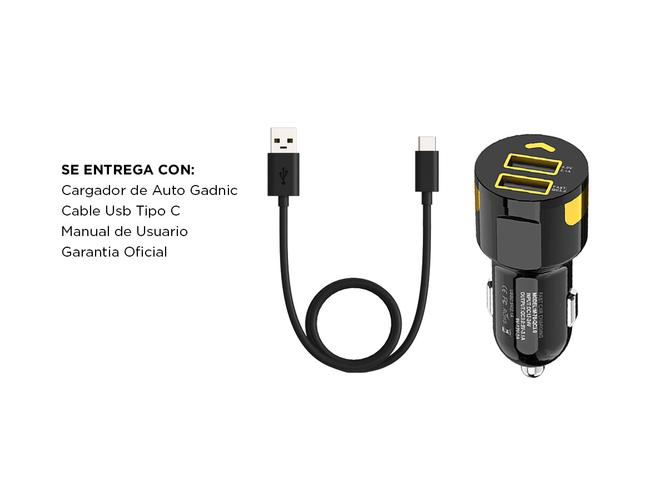 Cargador para Auto Carga Rapida Cable Usb Tipo C  - 5