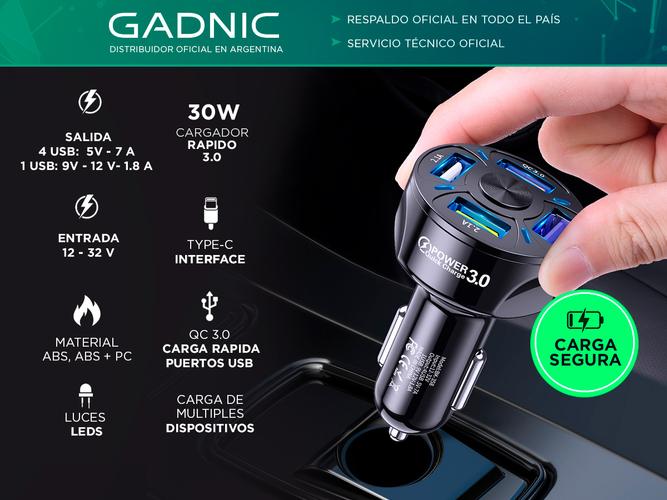 Cable Usb Magnético 3 en 1 Carga Rapida  Cargador Para Auto USB - 1