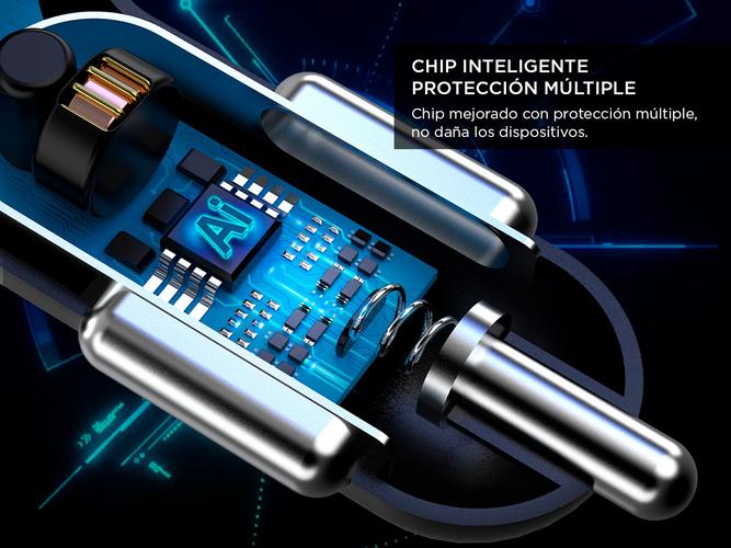 Cargador para Auto Gadnic 4 USB Carga Rapida con Led  Cable USB-C - 2