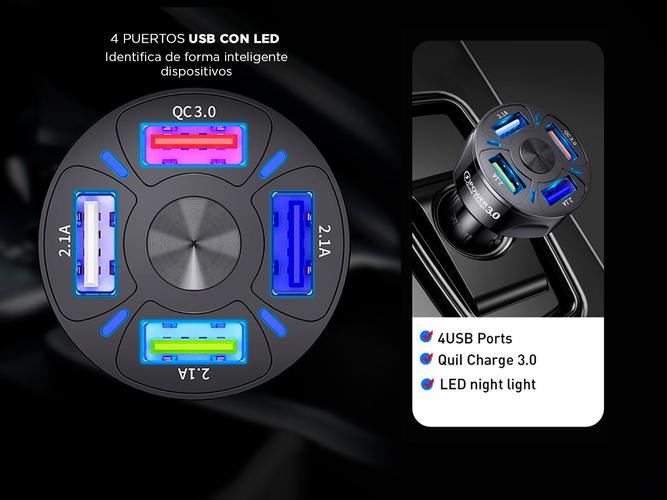 Cable Usb Magnético 3 en 1 Carga Rapida  Cargador Para Auto USB - 4