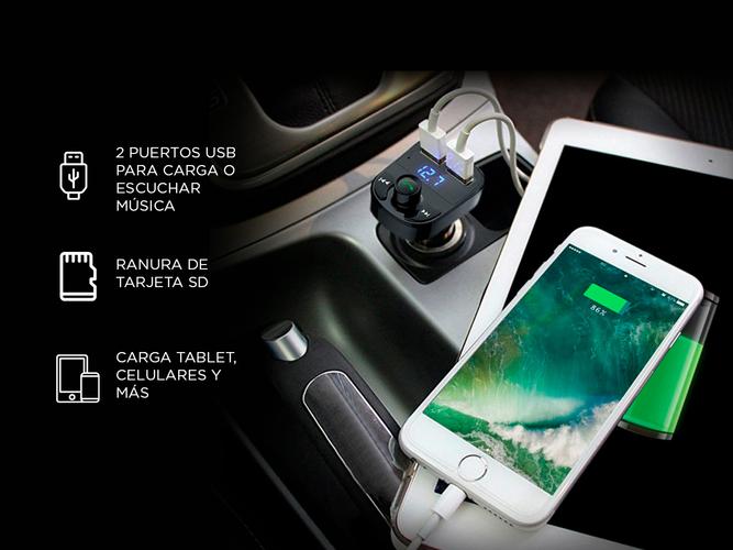 Transmisor Bluetooth Auto Usb Gadnic Microfono Radio Fm Sd  - 3