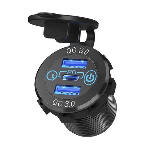 Cargador Usb Para Auto Celular Gadnic Triple Conector 30  - 0