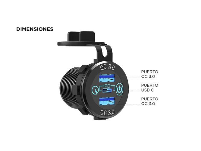 Cargador Usb Para Auto Celular Gadnic Triple Conector 30  - 4