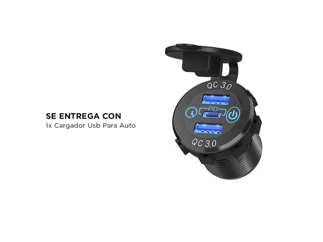 Cargador Usb Para Auto Celular Gadnic Triple Conector 30  - 5