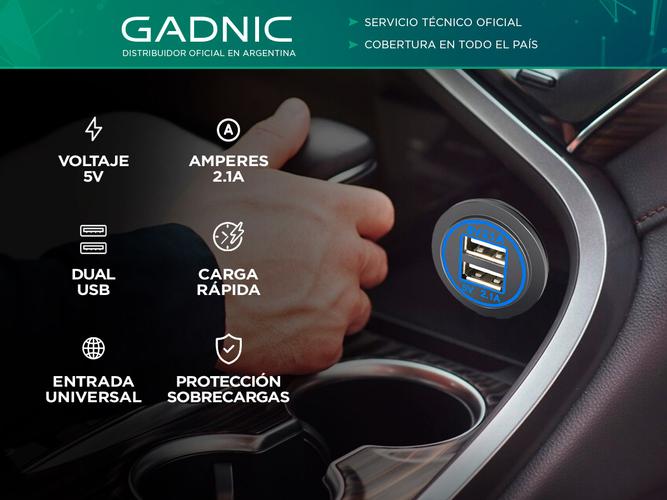 Cargador Para Auto Universal Gadnic CARCH10 Doble USB 5V - 1