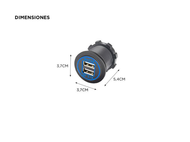 Cargador Para Auto Universal Gadnic CARCH10 Doble USB 5V - 3