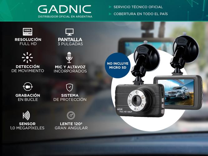 Camara Para Automóvil Gadnic CRCM3 lente delantero DVR - 1