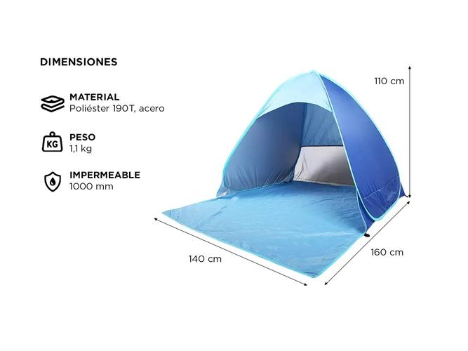 Tienda Para Playa Gadnic Lona con Carpa Impermeable - 4