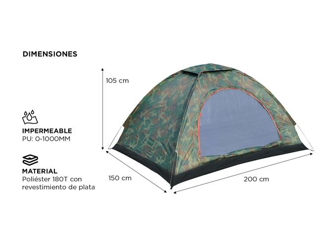 Carpa Tienda de Campaña South Port Para 2 Personas  - 4