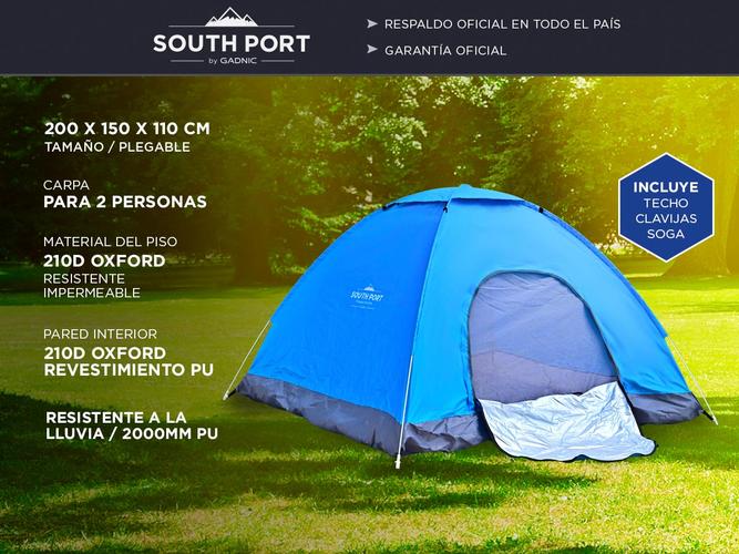 Carpa Gadnic 2 Personas Automática Impermeable con mosquitero  - 1