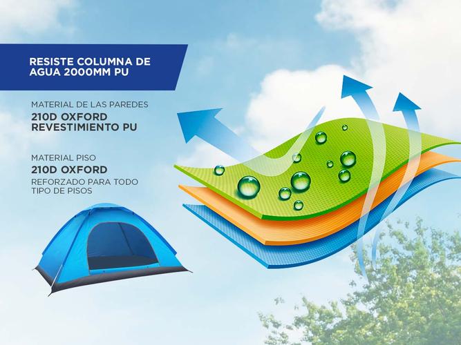 Carpa Gadnic 4 Personas Automática Impermeable con mosquitero  - 4
