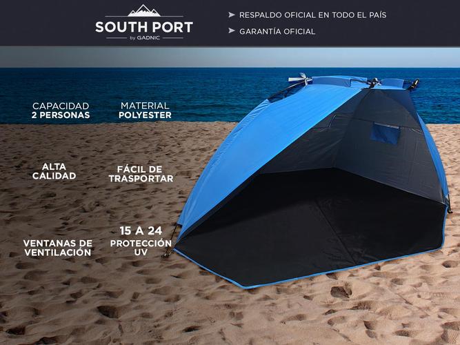 Carpa De Playa 2 Personas Gadnic Iglú Protección UV + Bolso y Estacas  - 1
