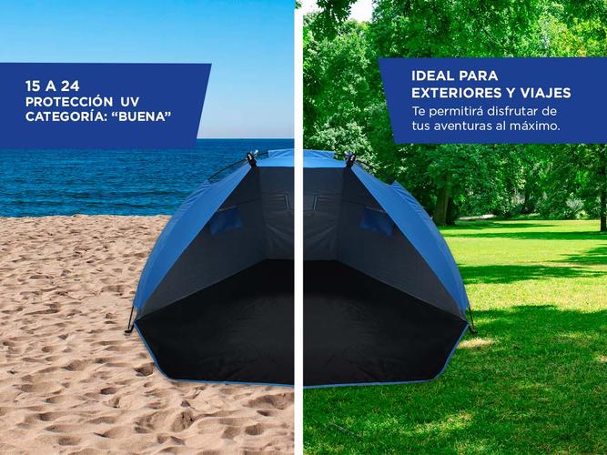 Carpa De Playa 2 Personas Gadnic Iglú Protección UV + Bolso y Estacas  - 2