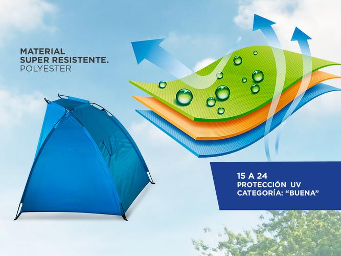 Carpa De Playa 2 Personas Gadnic Iglú Protección UV + Bolso y Estacas  - 4