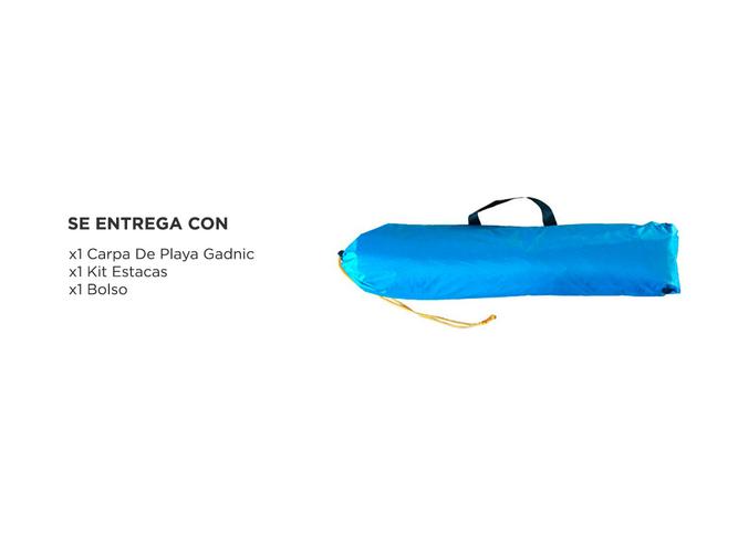 Carpa De Playa 2 Personas Gadnic Iglú Protección UV + Bolso y Estacas  - 6