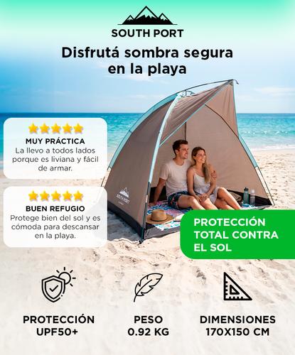 Carpa De Playa Southport By Gadnic Protección Solar UPF50 Ultraliviana 170x150  Impermeable Camping Portátil - 1