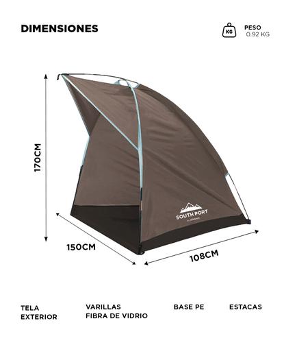 Carpa De Playa Southport By Gadnic Protección Solar UPF50 Ultraliviana 170x150  Impermeable Camping Portátil - 5