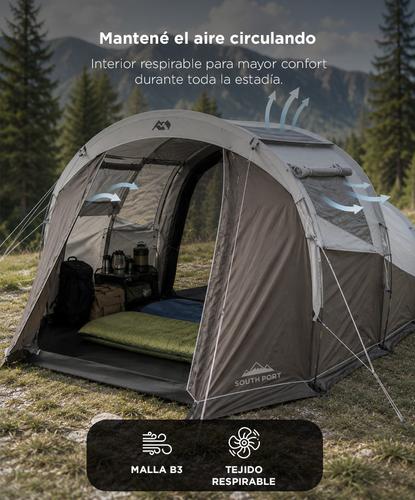 Carpa Camping 4 Personas SouthPort By Gadnic Impermeable UPF50+ Familiar  - 3