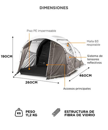 Carpa Camping 4 Personas SouthPort By Gadnic Impermeable UPF50+ Familiar  - 5
